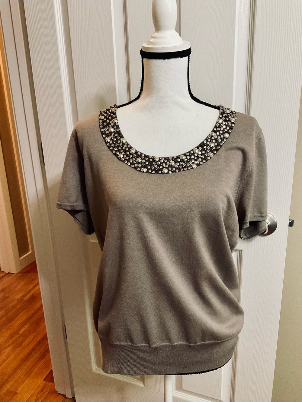 Chico's Taupe Knit Top, Size 3/XL